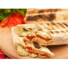 Lavash with tomato and cheese